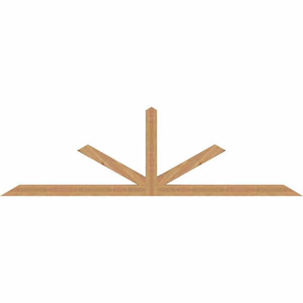 Ekena Millwork Saratoga Smooth Timber Gable Bracket, Western Red Cedar, 96"W x 28"H x 3 1/2"D x 3 1/2"F, 7/12 Pitch GBW096X28X0404SAR00SWR - main